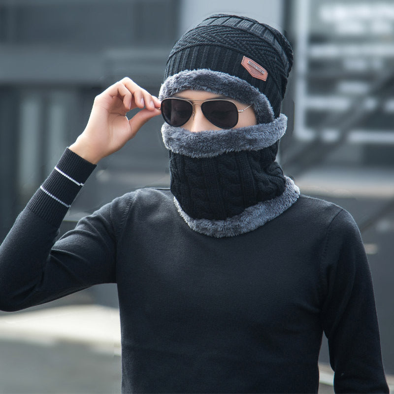 Winter Beanie; Hat/Scarf Set | Warm Knit Hat - Thick Fleece Lined
