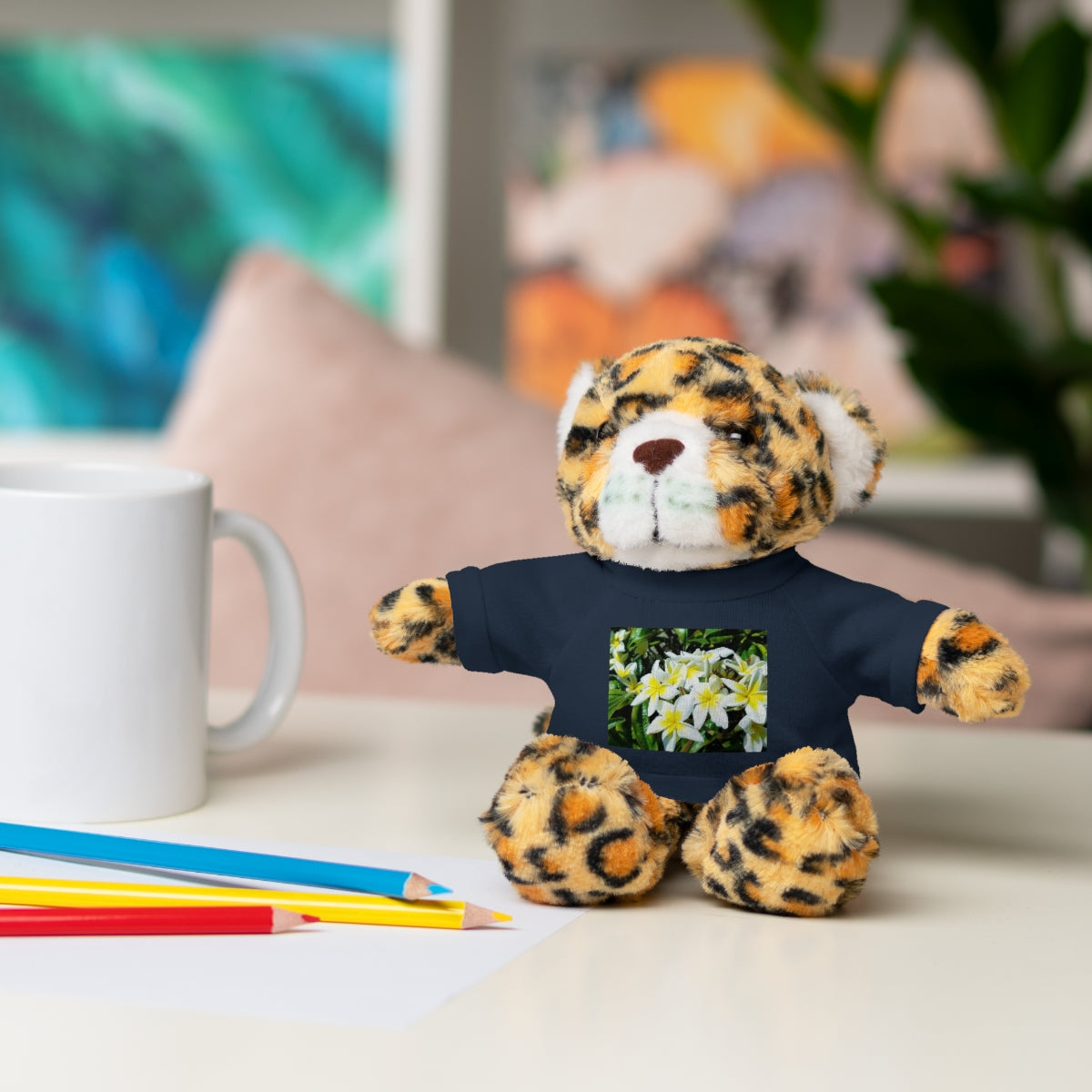 Islander Style Plumeria Stuffed Animals with Tee