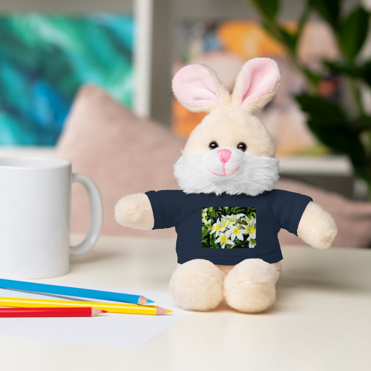 Islander Style Plumeria Stuffed Animals with Tee