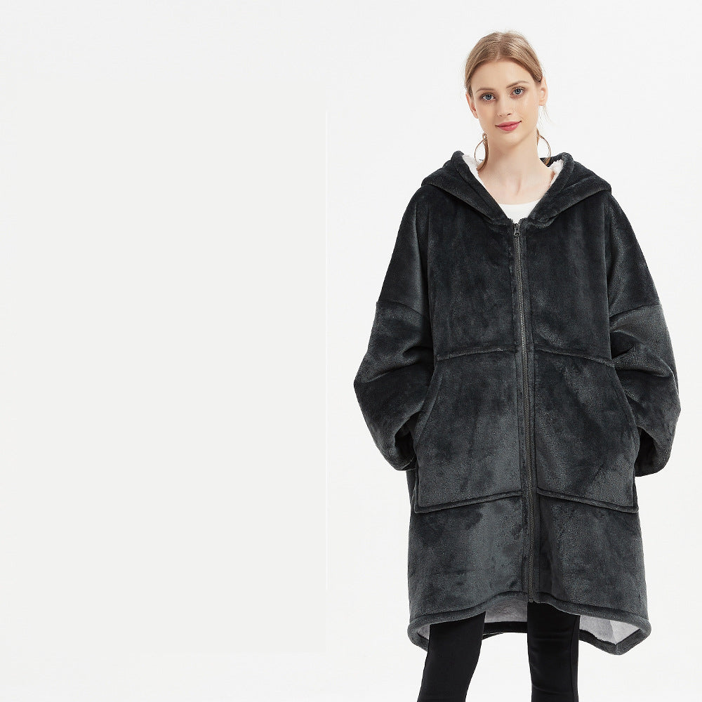Winter Wearable Blanket. Warm And Cozy Giant Blanket Hoodie