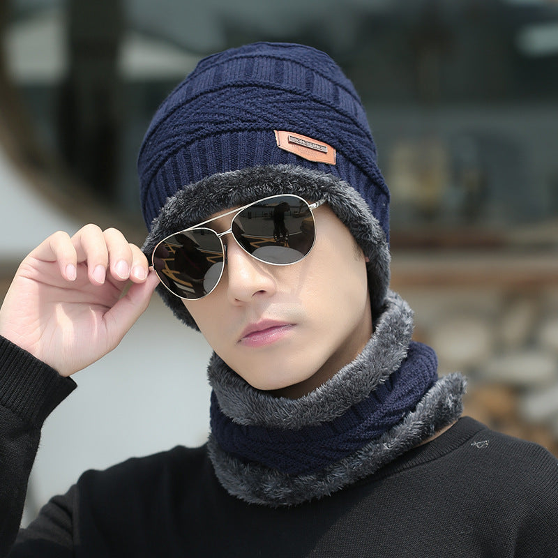 Winter Beanie; Hat/Scarf Set | Warm Knit Hat - Thick Fleece Lined