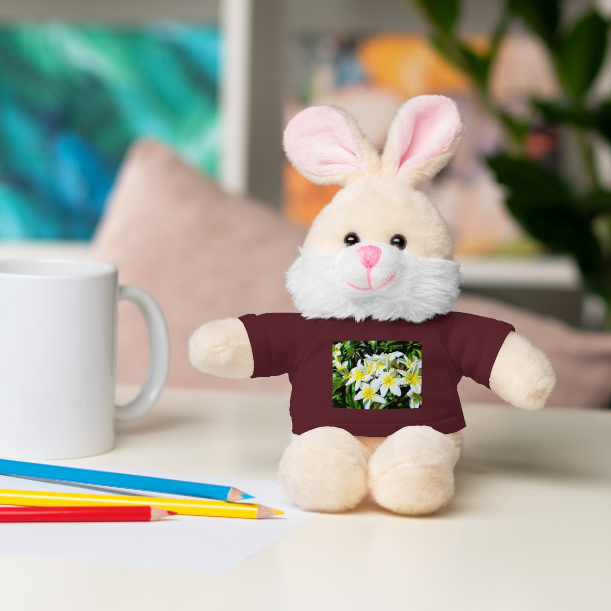 Islander Style Plumeria Stuffed Animals with Tee