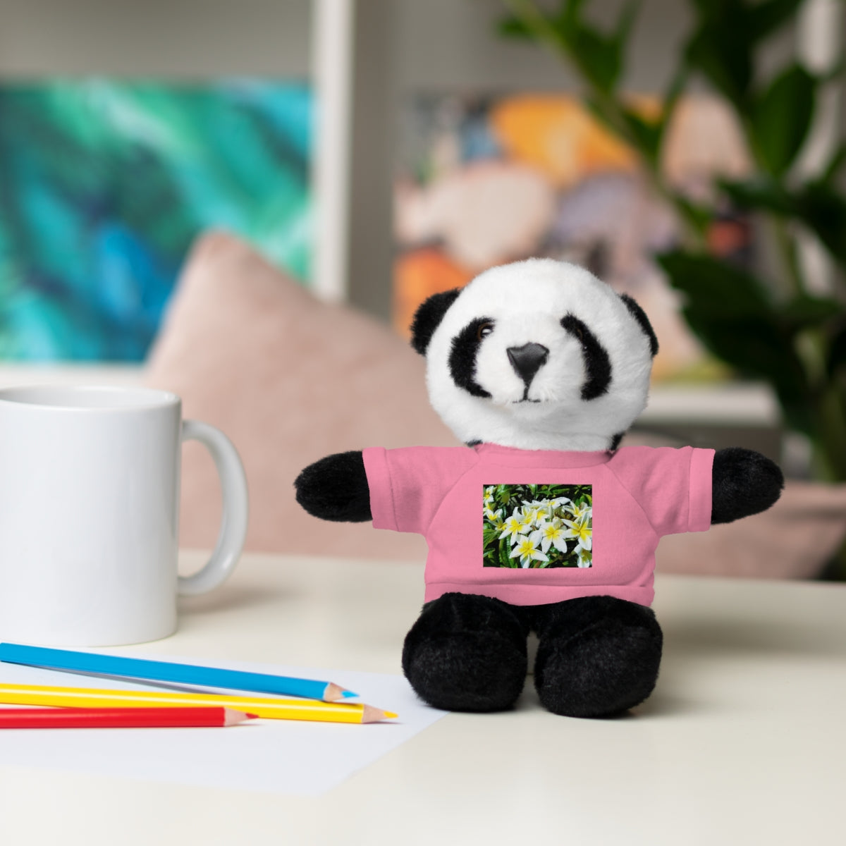Islander Style Plumeria Stuffed Animals with Tee
