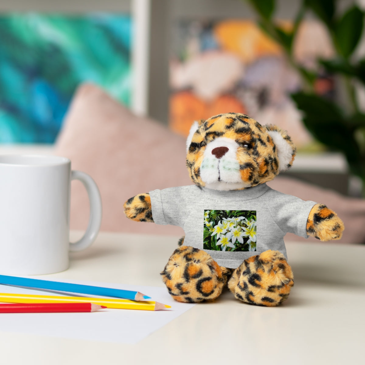 Islander Style Plumeria Stuffed Animals with Tee
