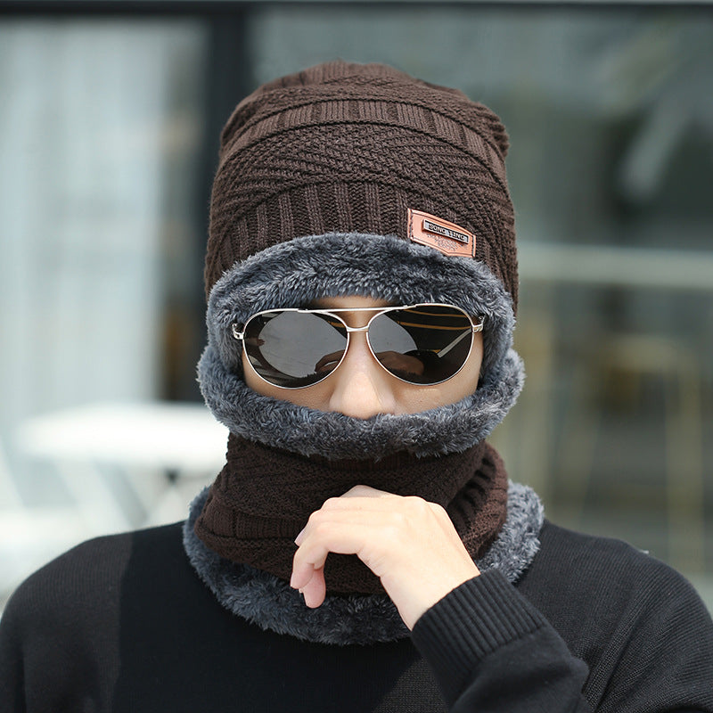 Winter Beanie; Hat/Scarf Set | Warm Knit Hat - Thick Fleece Lined
