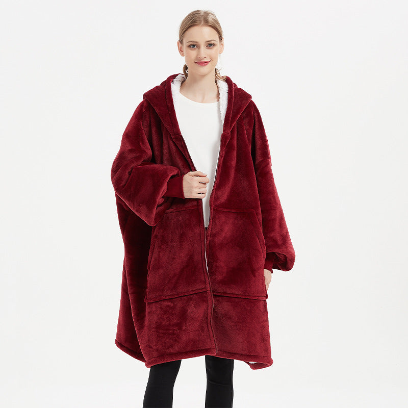 Winter Wearable Blanket. Warm And Cozy Giant Blanket Hoodie