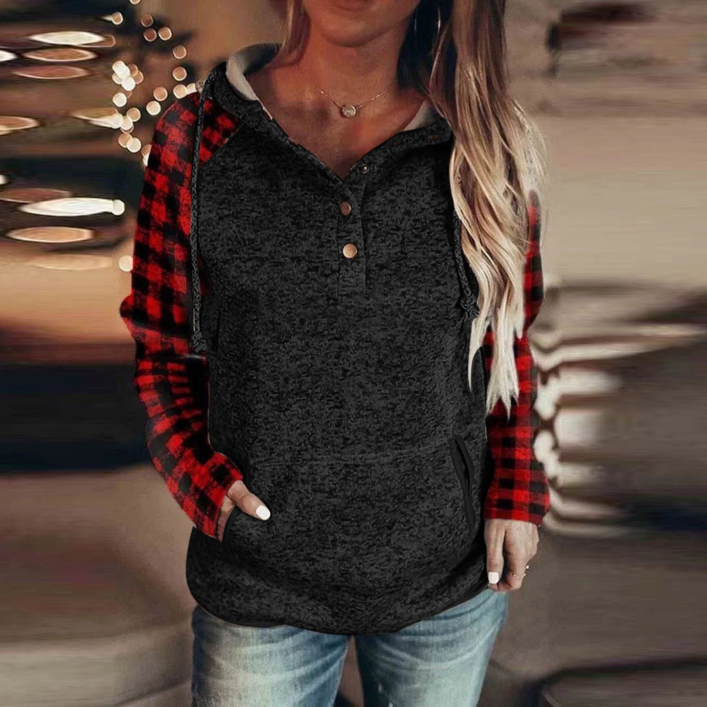 Women's Casual Long Sleeve Hooded Sweater