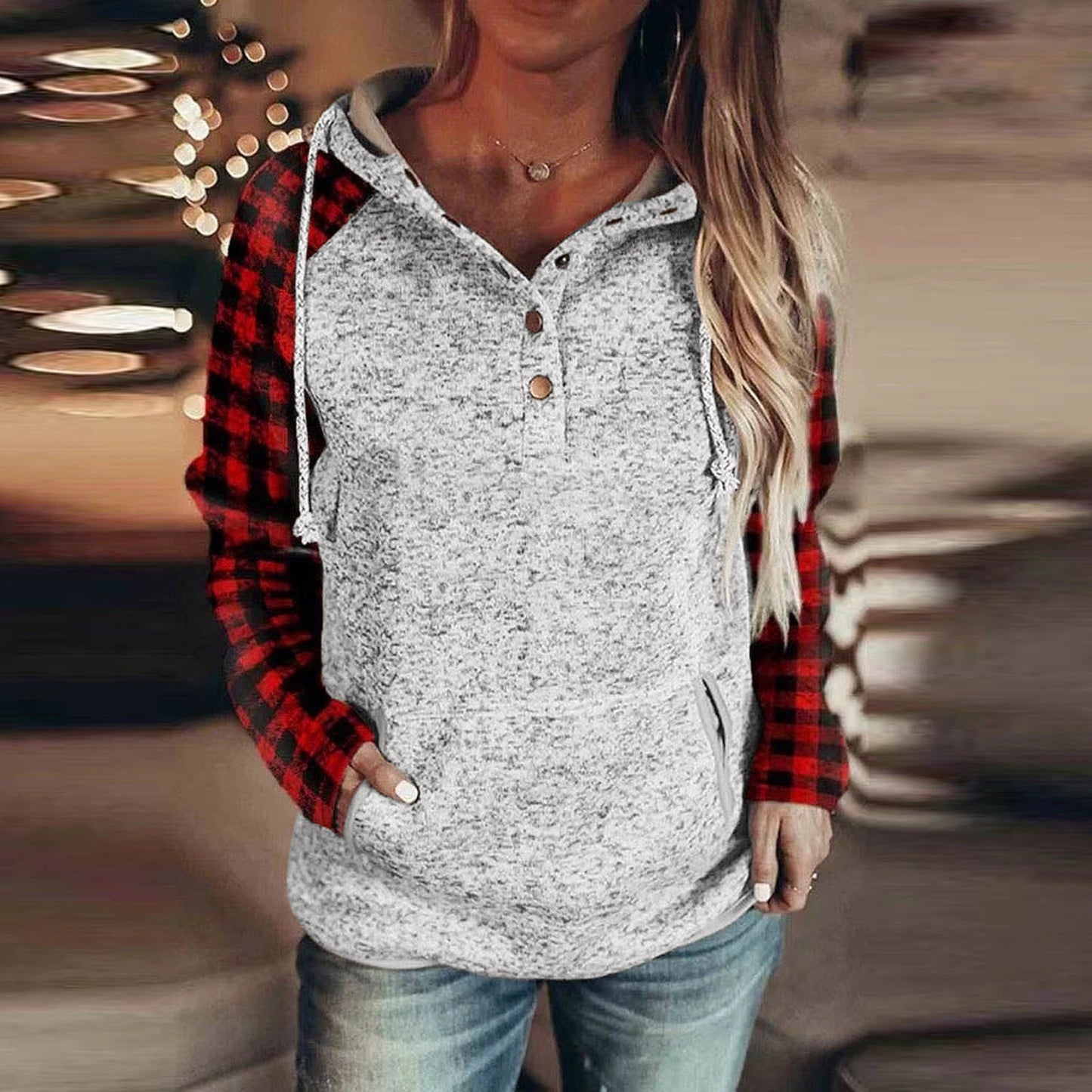 Women's Casual Long Sleeve Hooded Sweater