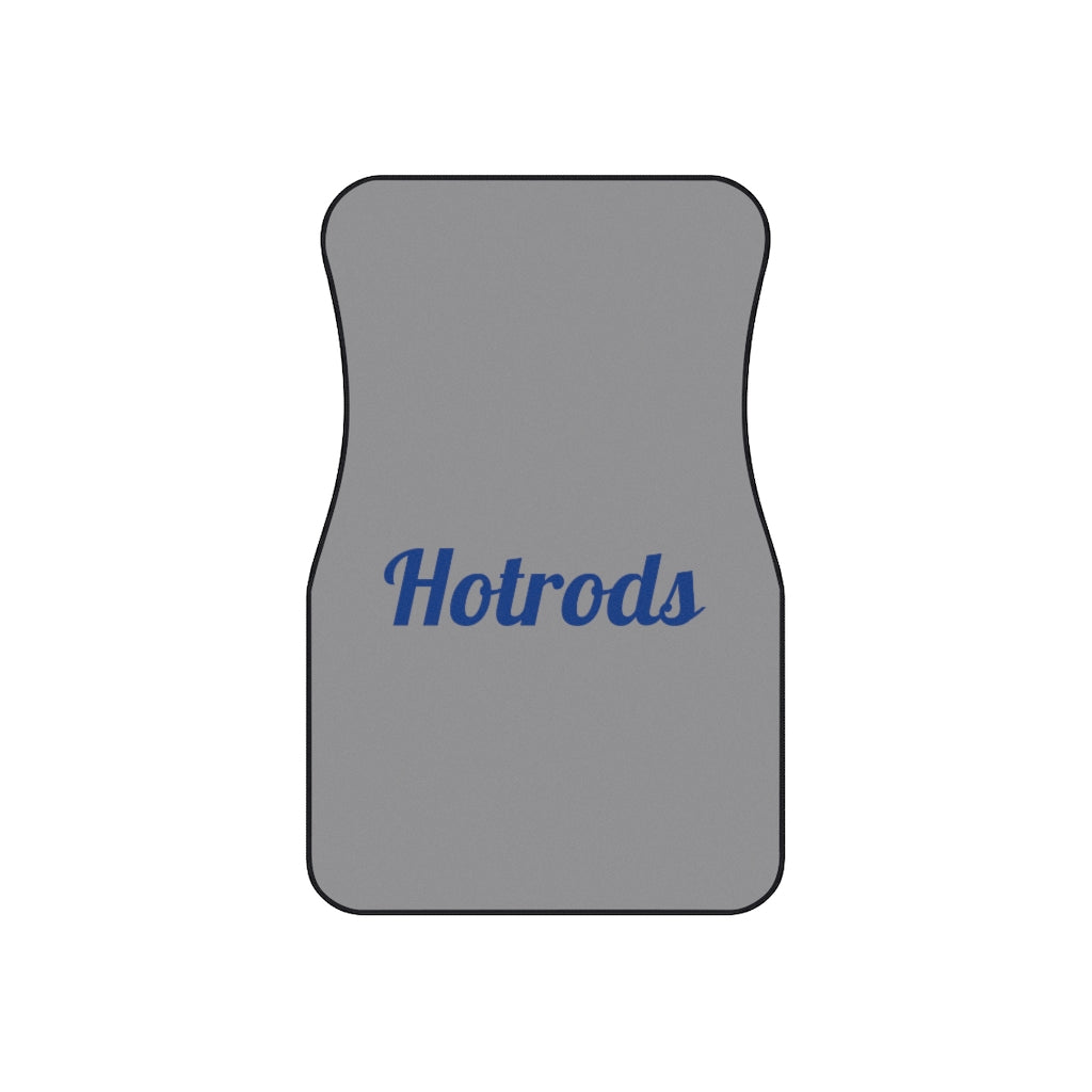 Hotrods Car Mats (Set of 4) - Grey w/Blue print