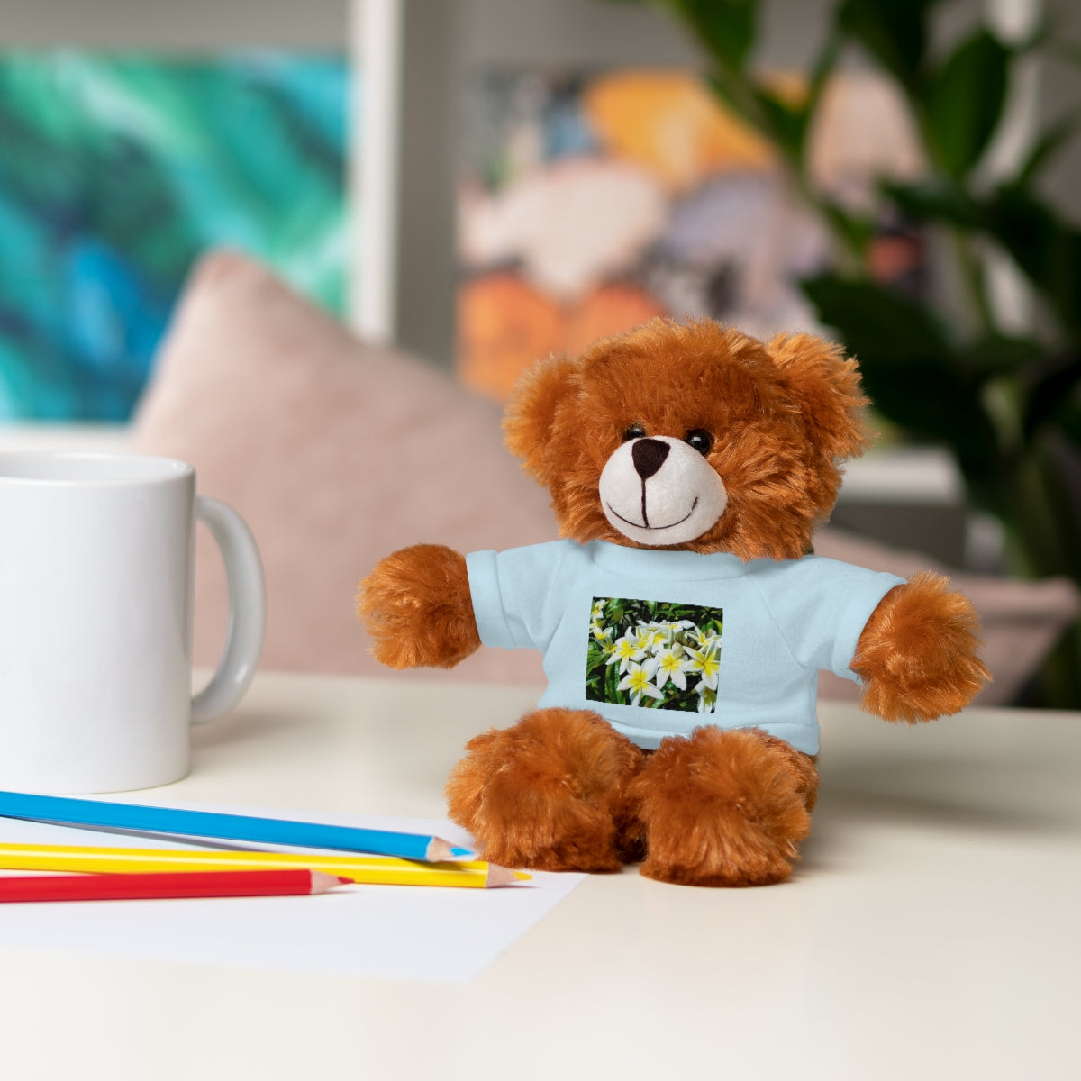 Islander Style Plumeria Stuffed Animals with Tee