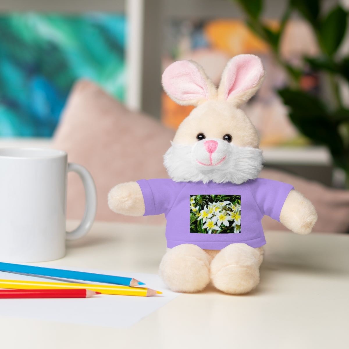Islander Style Plumeria Stuffed Animals with Tee