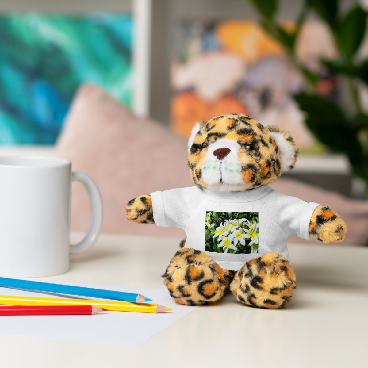 Islander Style Plumeria Stuffed Animals with Tee