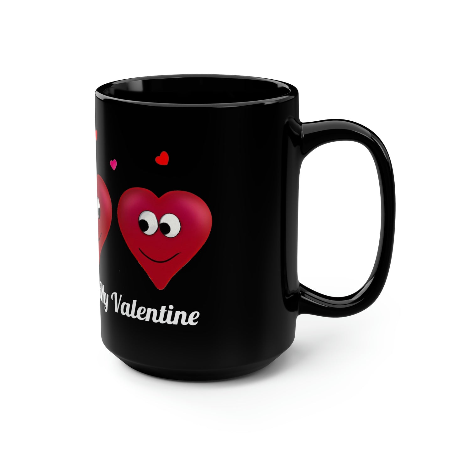 Valentine's "Be My Valentine" Black Mug, 15oz