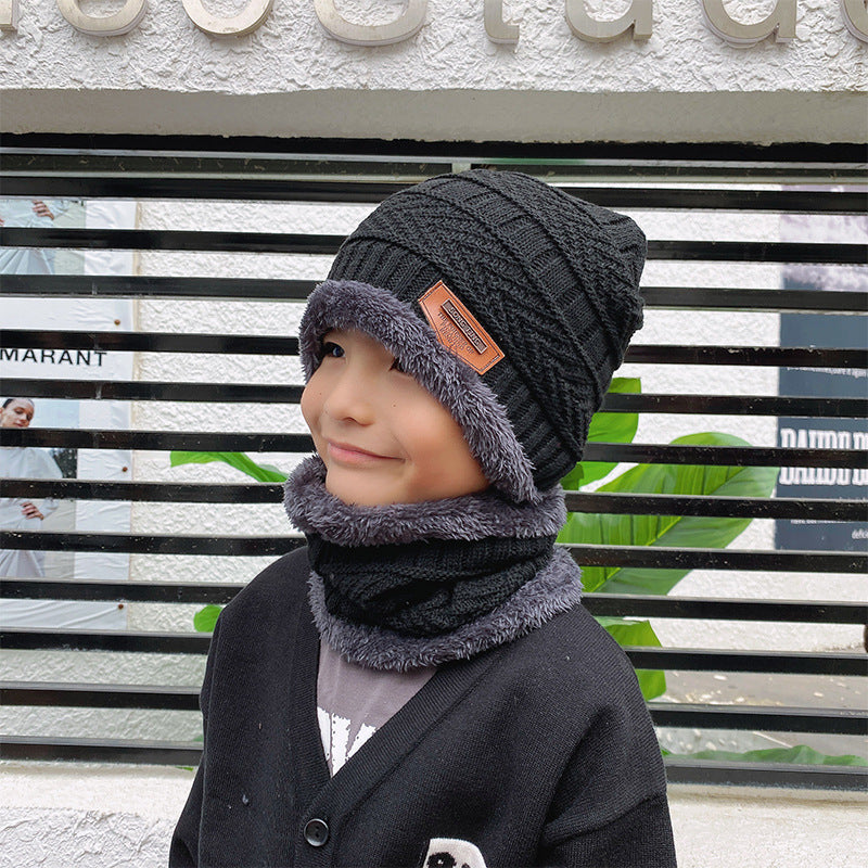 Winter Beanie; Hat/Scarf Set | Warm Knit Hat - Thick Fleece Lined