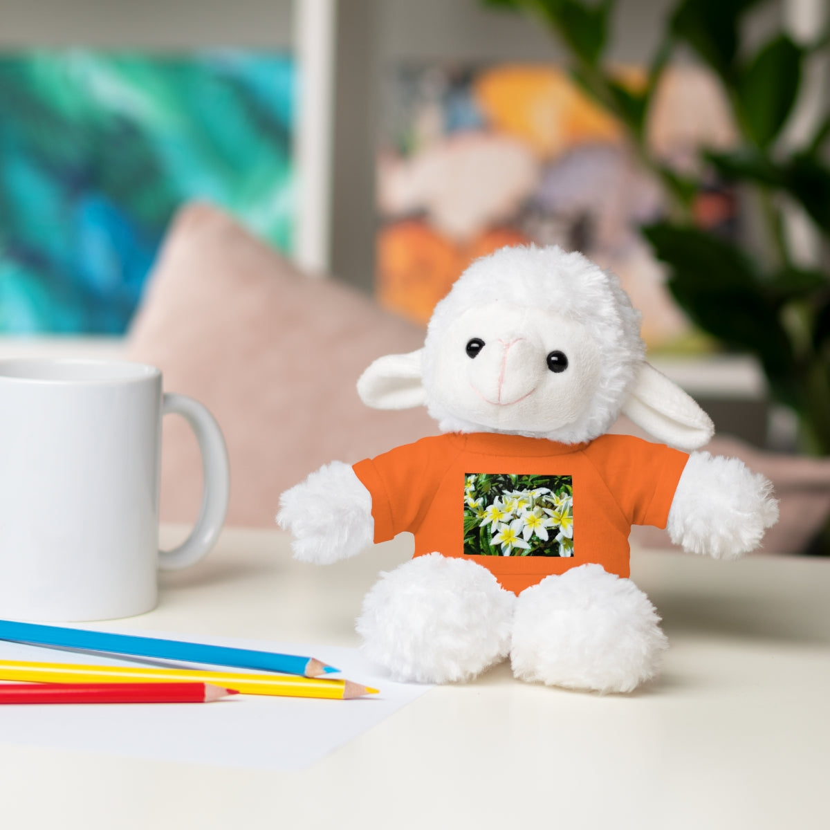 Islander Style Plumeria Stuffed Animals with Tee