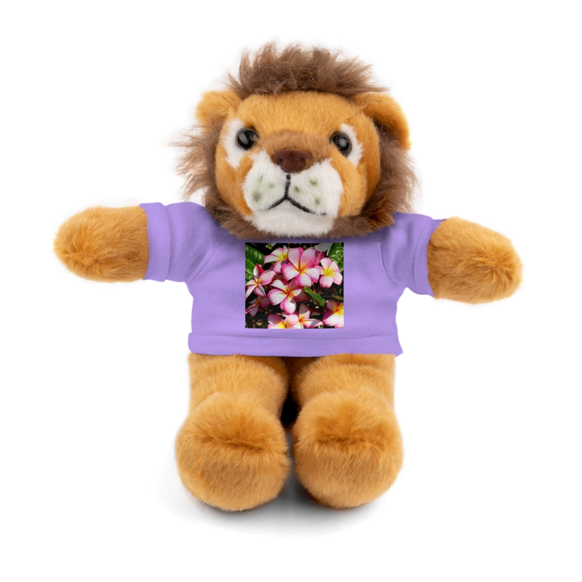 Island Style Striped Plumeria Stuffed Animals with Tee