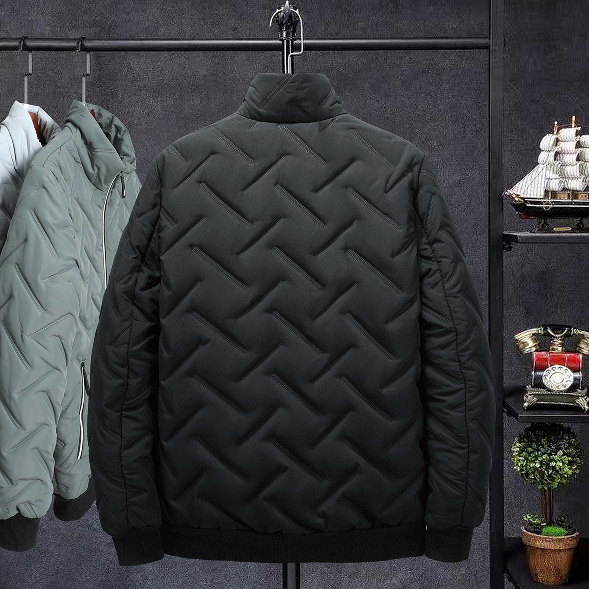 Trendy Style Men's Cotton-padded Coat