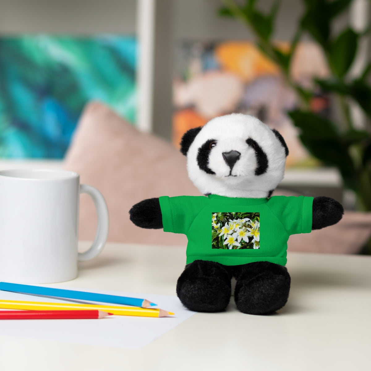 Islander Style Plumeria Stuffed Animals with Tee