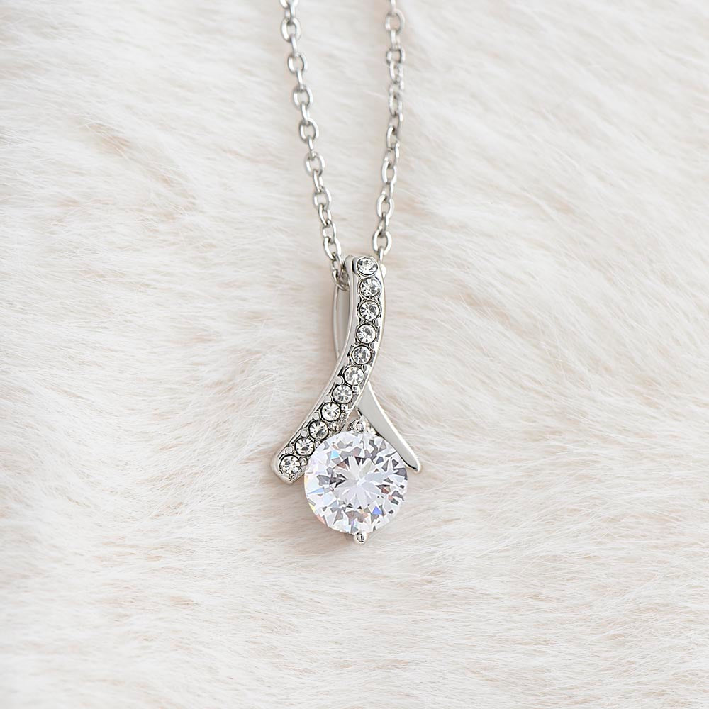 Mom - Alluring Beauty Necklace (White Gold or Yellow Gold)