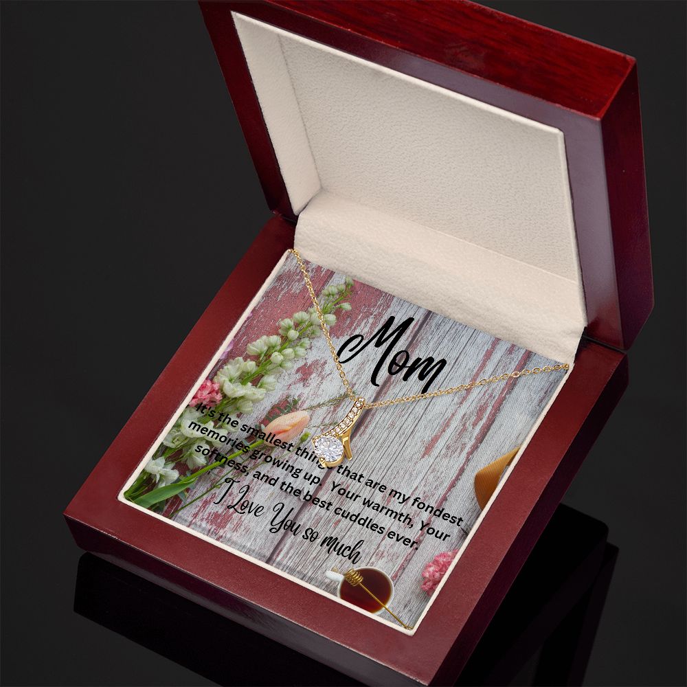 Mom - Alluring Beauty Necklace (White or Yellow Gold)