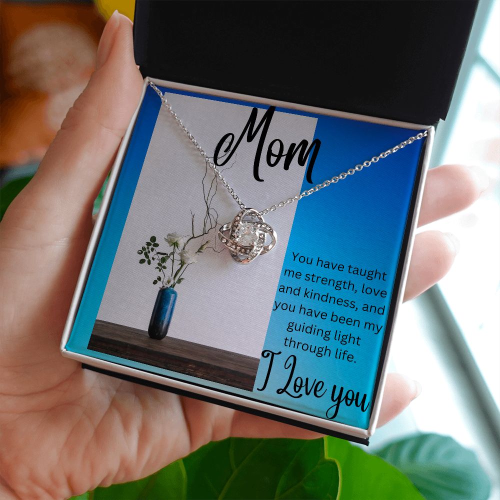 Mom - Love Knot Necklace (Yellow or White Gold)