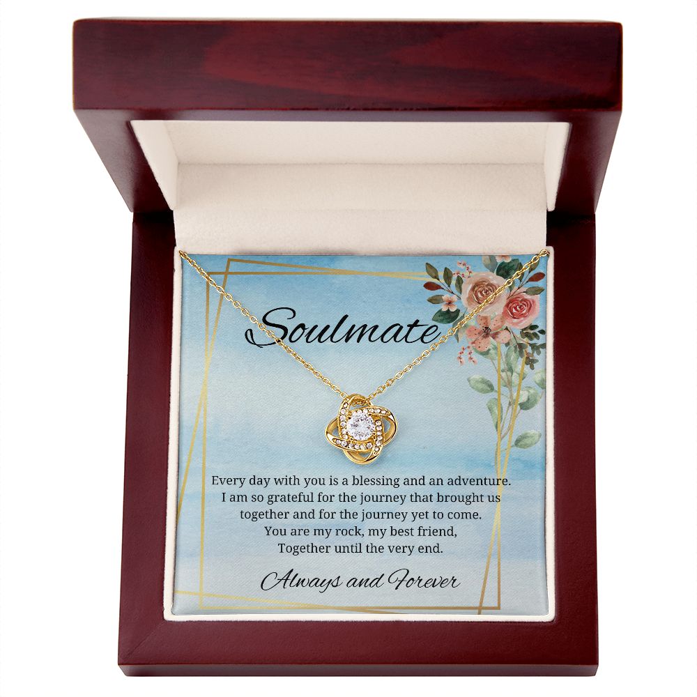 Soulmate Love Knot Necklace (White or Yellow Gold)