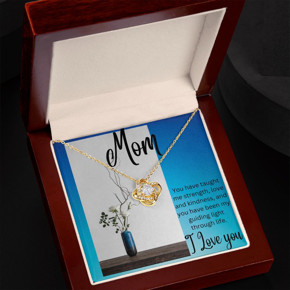 Mom - Love Knot Necklace (Yellow or White Gold)