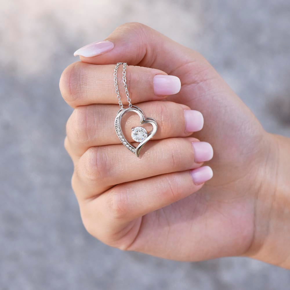 Mom - Forever Love Necklace (White Gold or Yellow Gold)