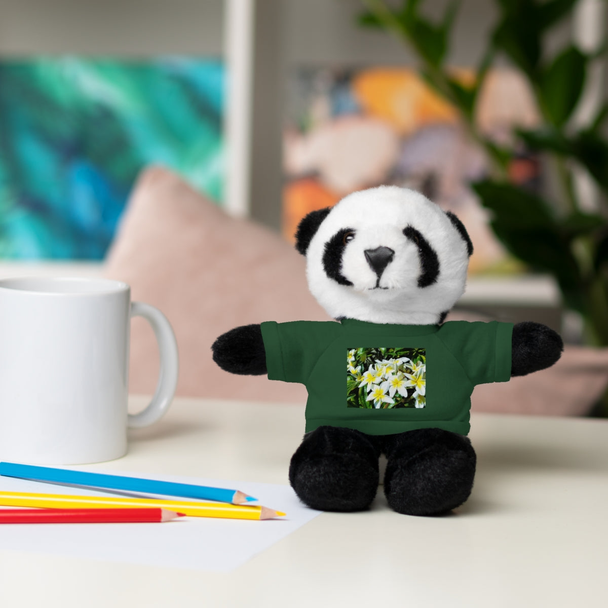 Islander Style Plumeria Stuffed Animals with Tee