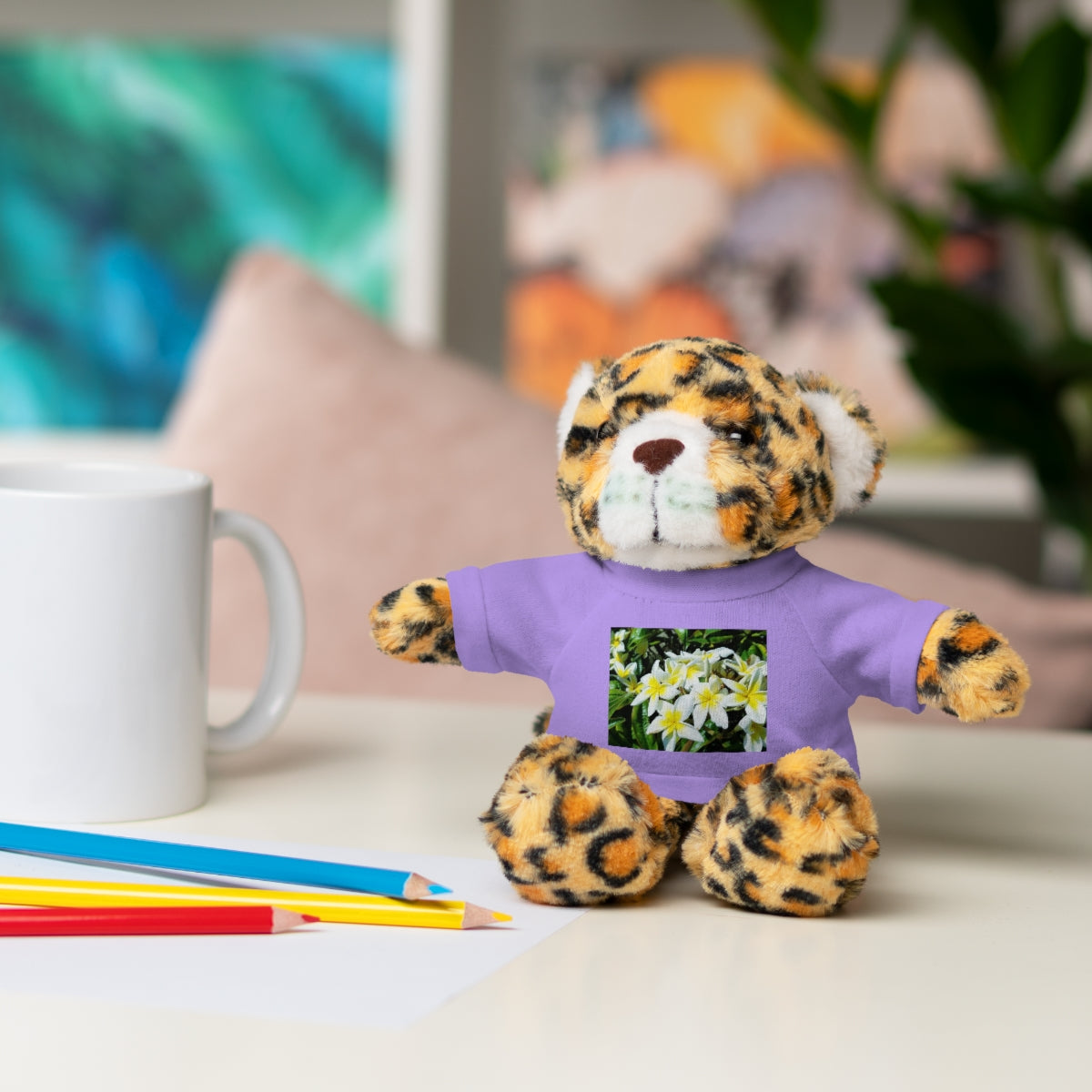 Islander Style Plumeria Stuffed Animals with Tee