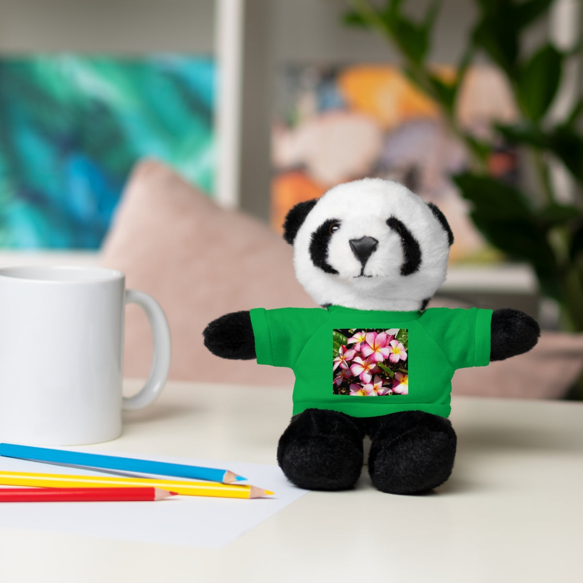 Island Style Striped Plumeria Stuffed Animals with Tee