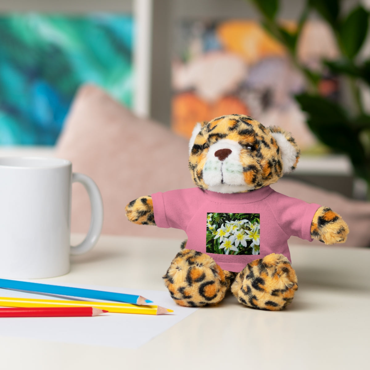 Islander Style Plumeria Stuffed Animals with Tee