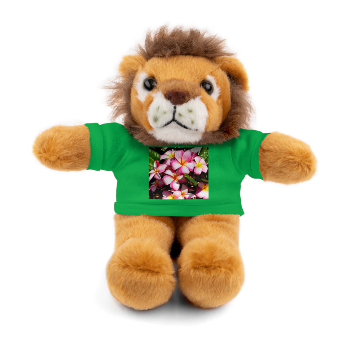 Island Style Striped Plumeria Stuffed Animals with Tee