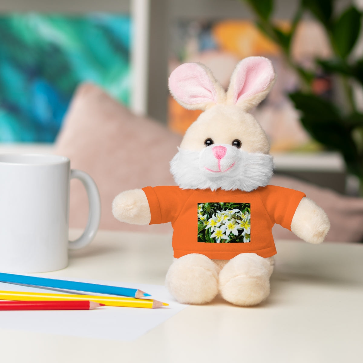 Islander Style Plumeria Stuffed Animals with Tee