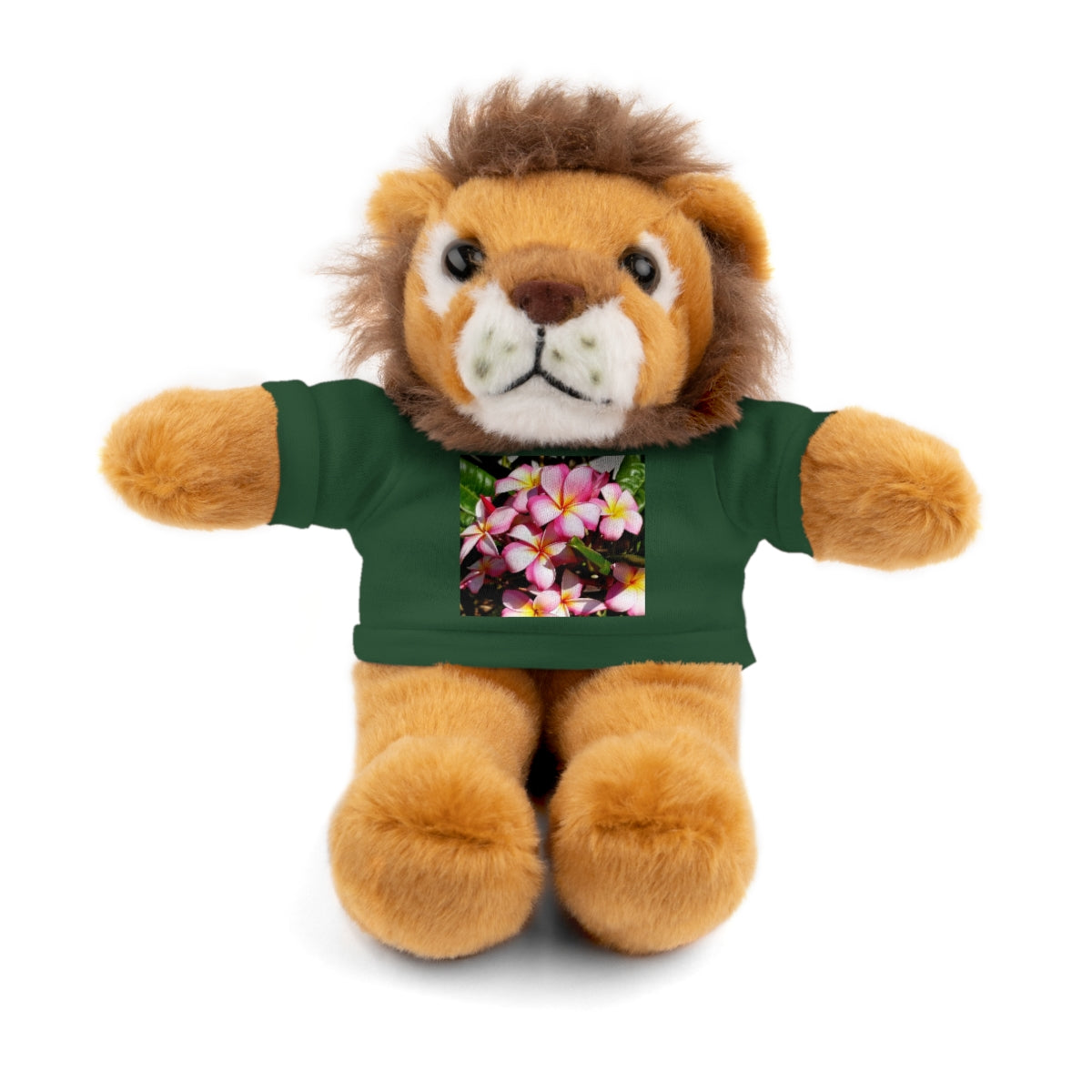 Island Style Striped Plumeria Stuffed Animals with Tee