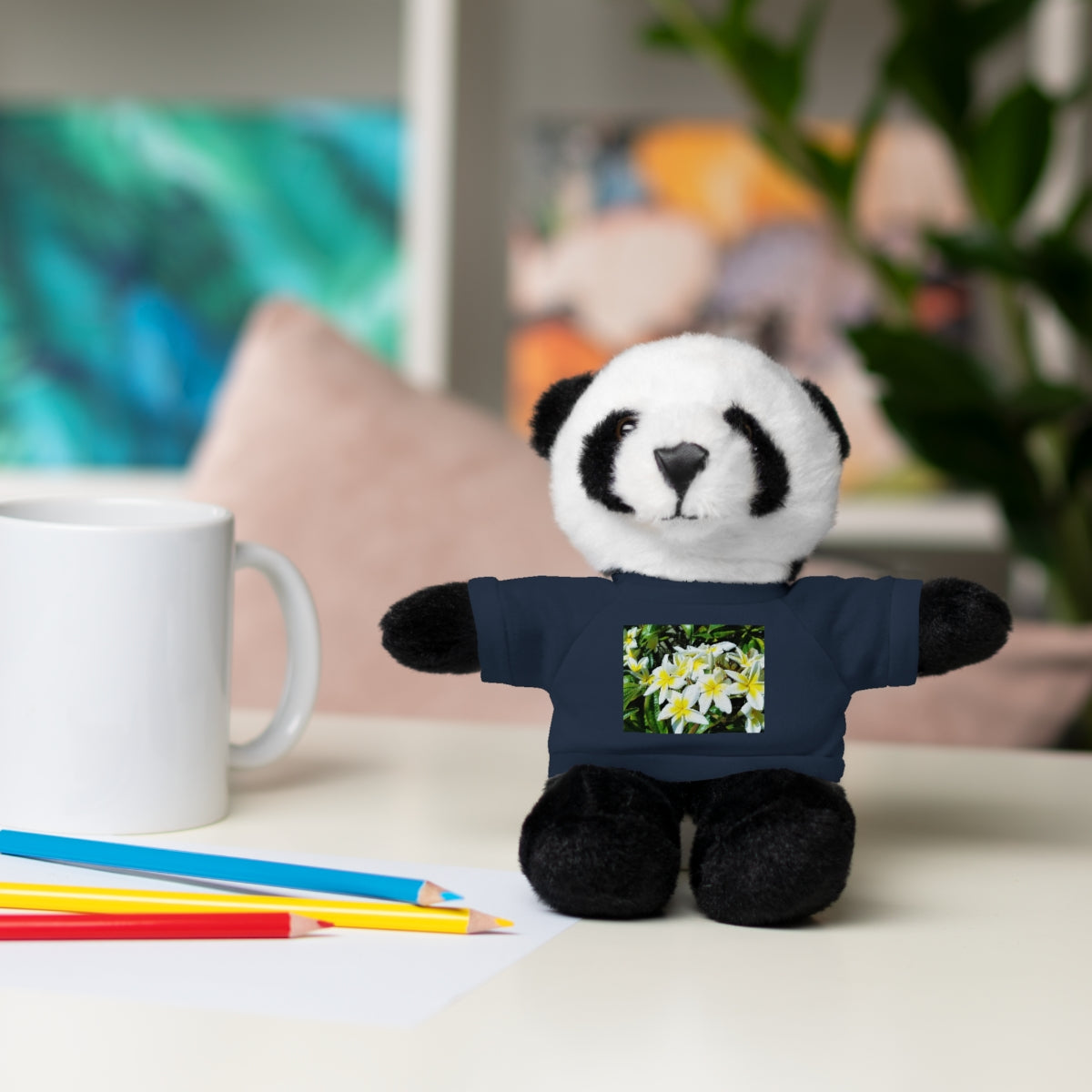 Islander Style Plumeria Stuffed Animals with Tee