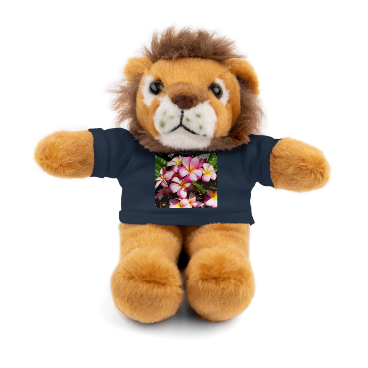 Island Style Striped Plumeria Stuffed Animals with Tee
