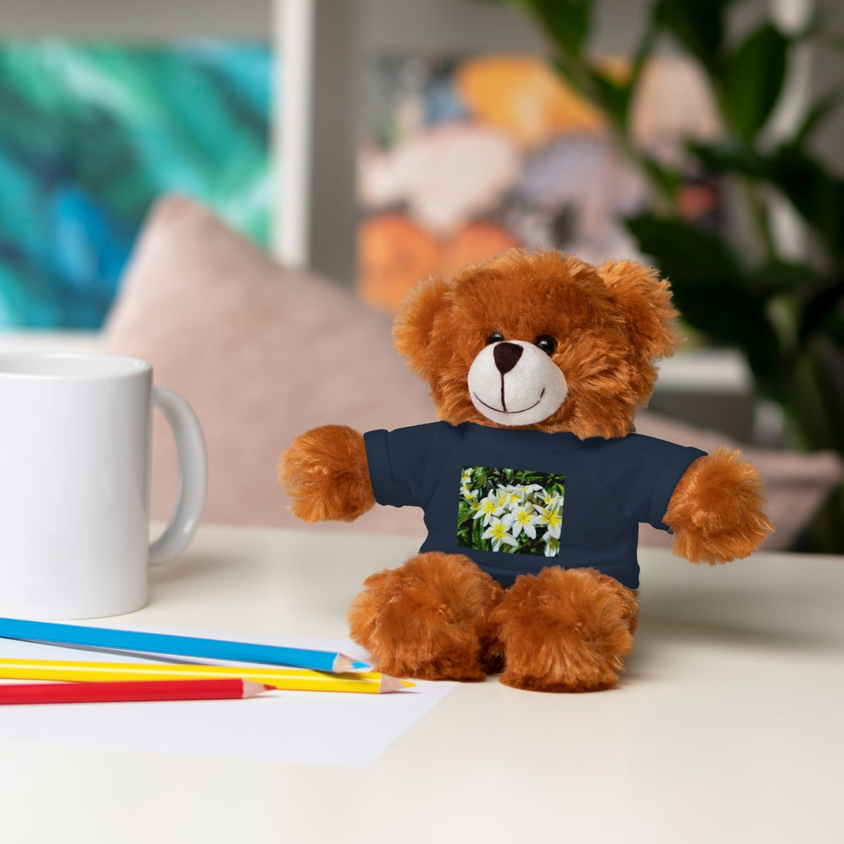 Islander Style Plumeria Stuffed Animals with Tee
