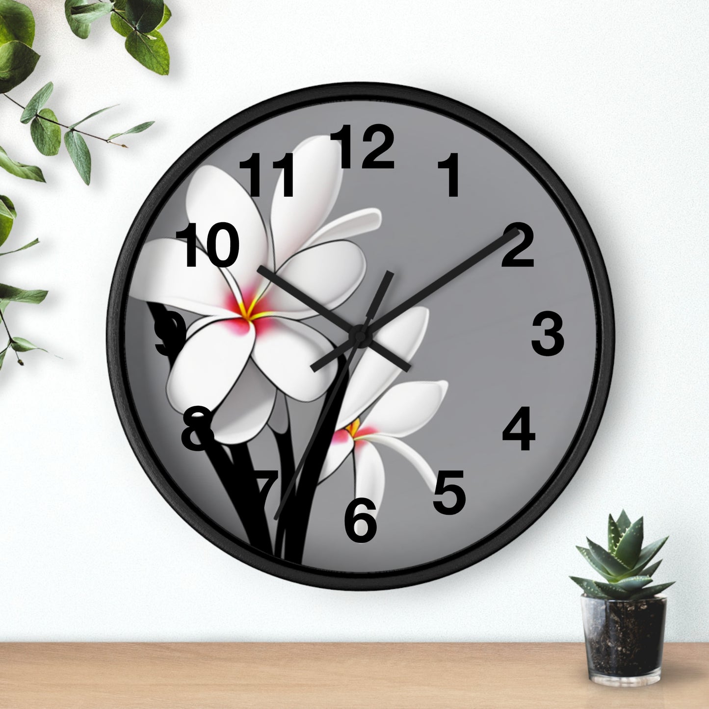 Plumeria Wall Clock