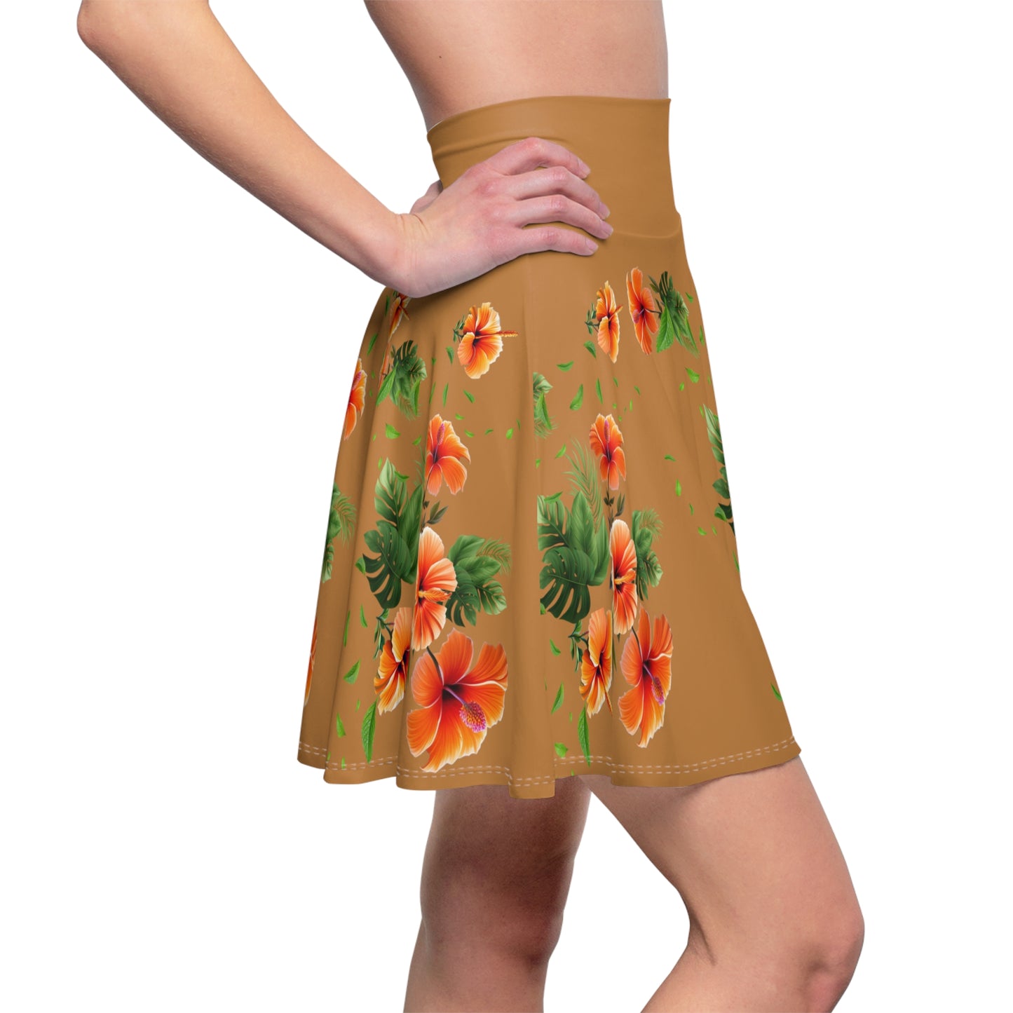 Women's Hibiscus Skater Skirt (AOP)