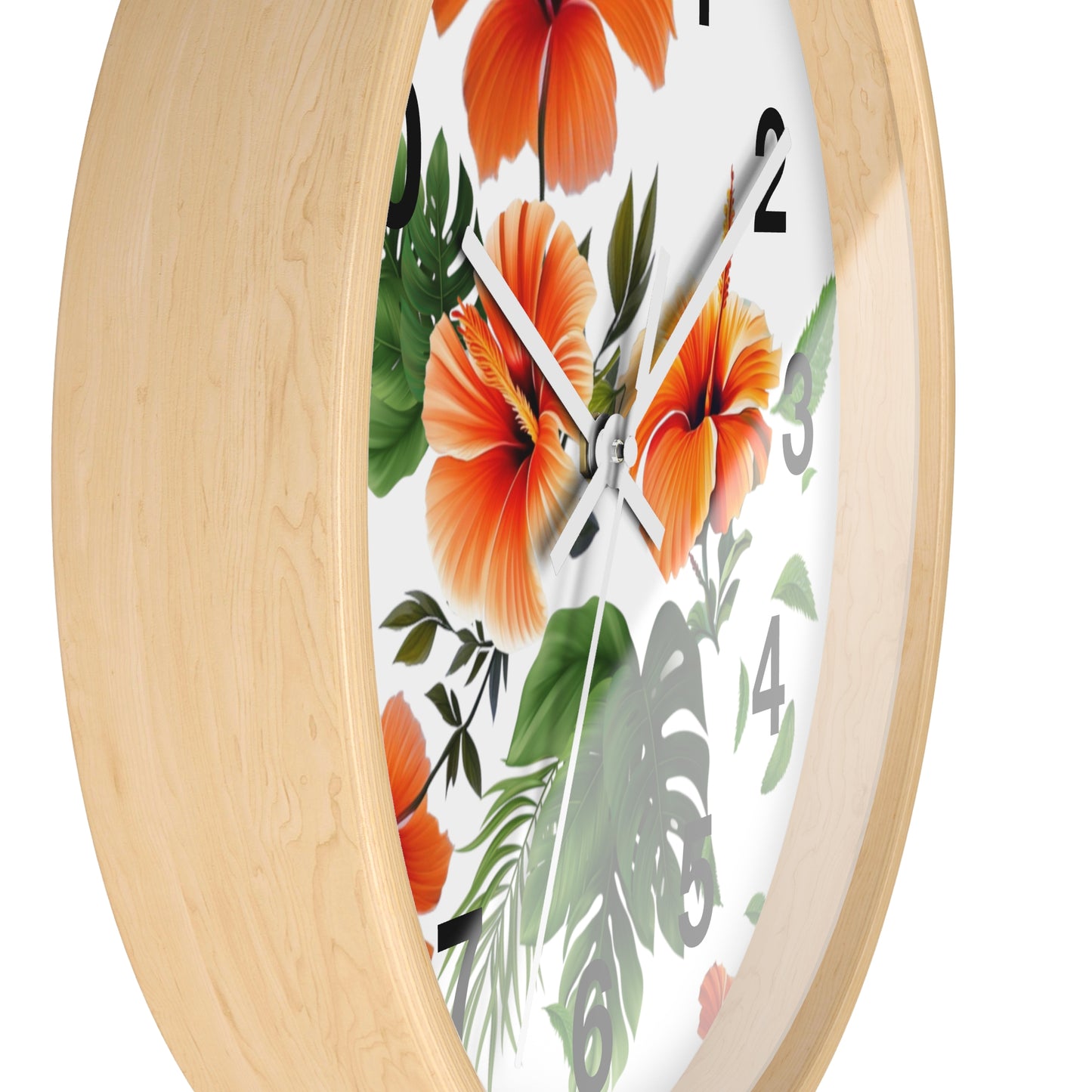 Hibiscus Wall Clock