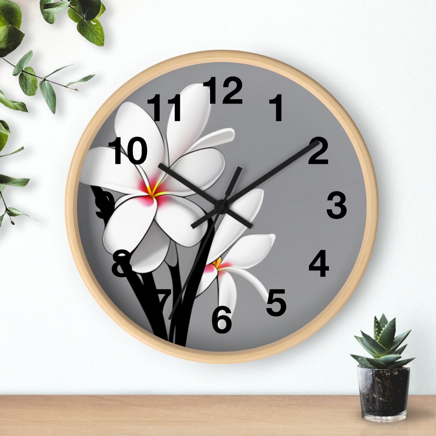 Plumeria Wall Clock