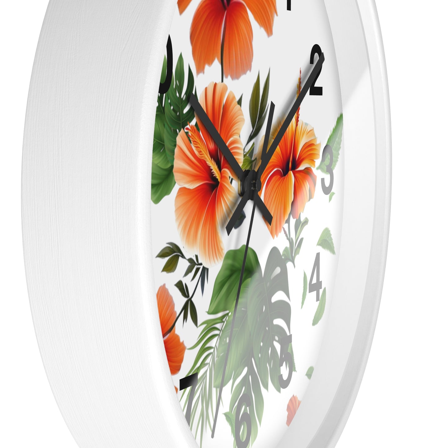 Hibiscus Wall Clock