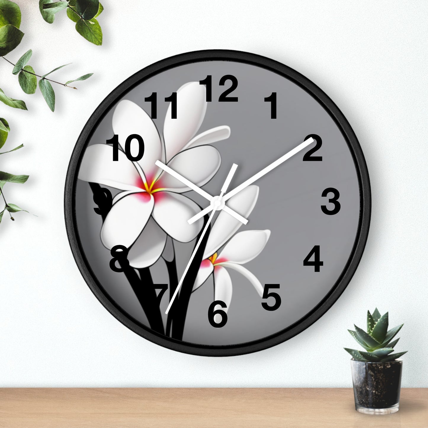 Plumeria Wall Clock