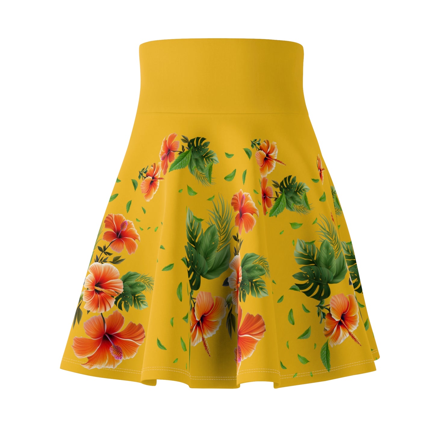 Women's Hibiscus Skater Skirt (AOP)