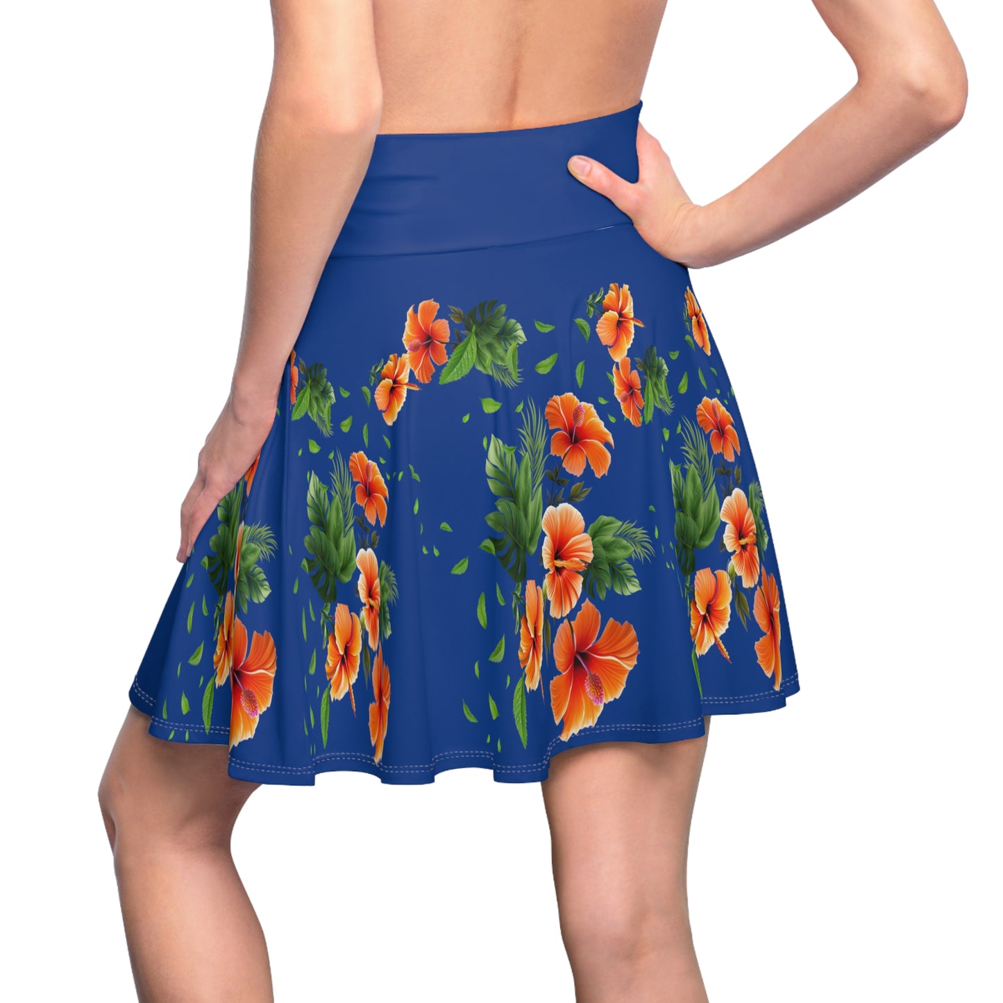 Women's Hibiscus Skater Skirt (AOP)