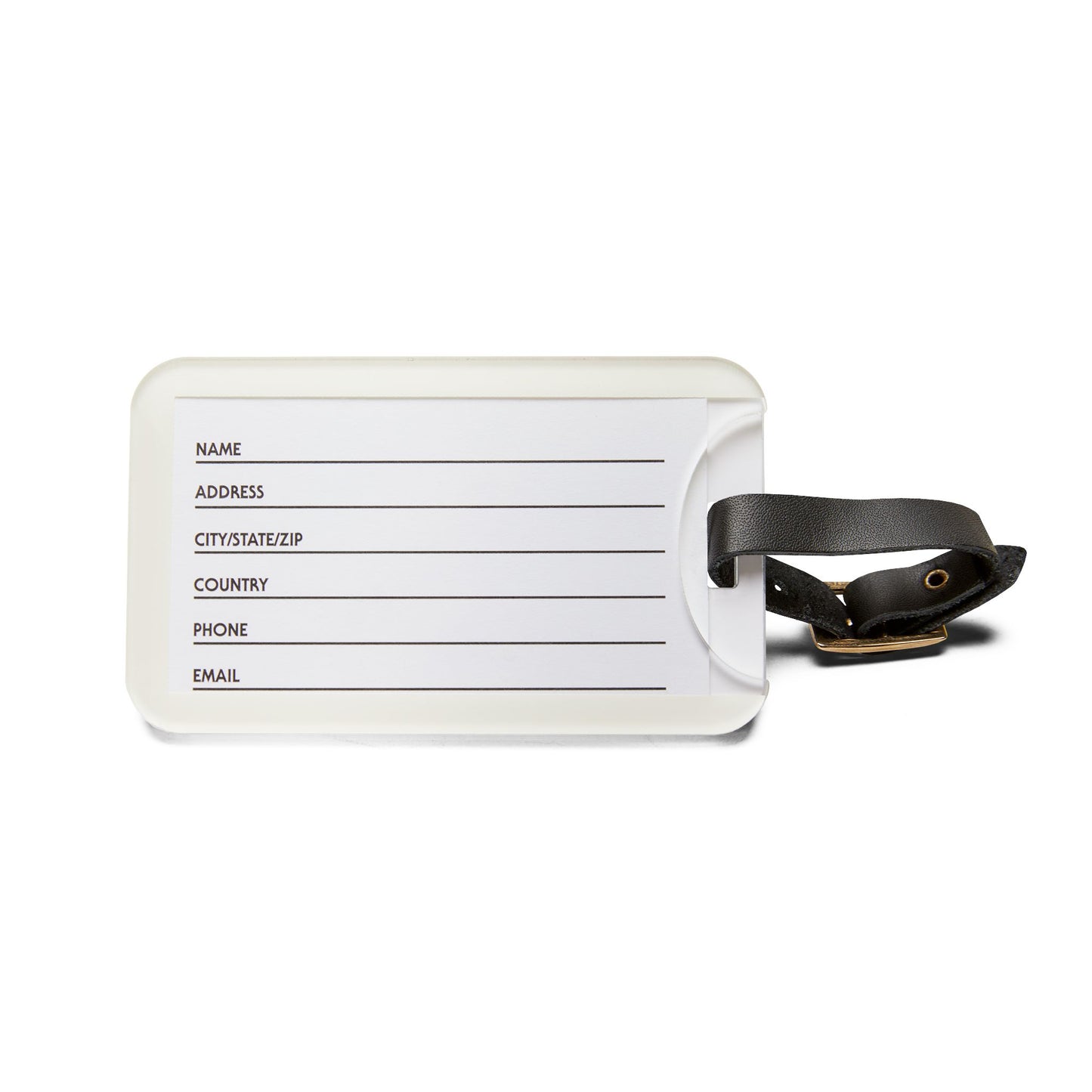 Luggage Tag — Gradient Geo Travel ID Tag (Purple Blue with Signature)