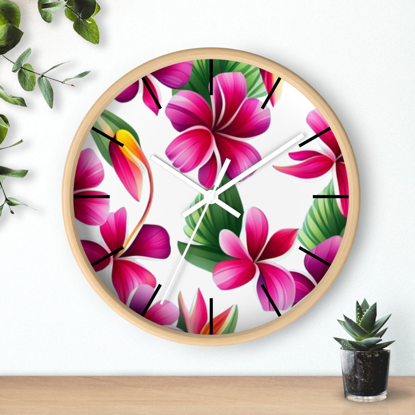 Plumeria Wall Clock