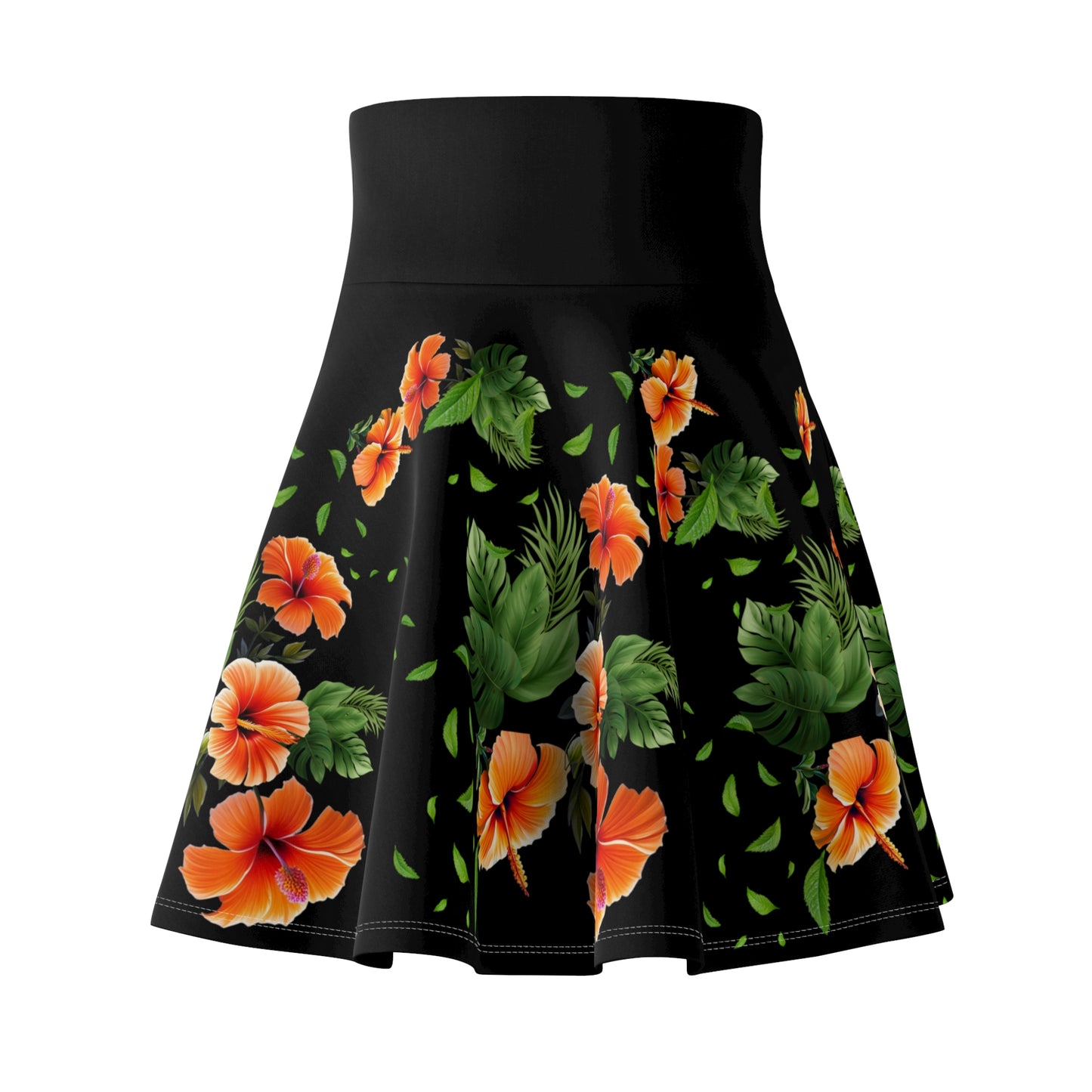 Women's Hibiscus Skater Skirt (AOP)