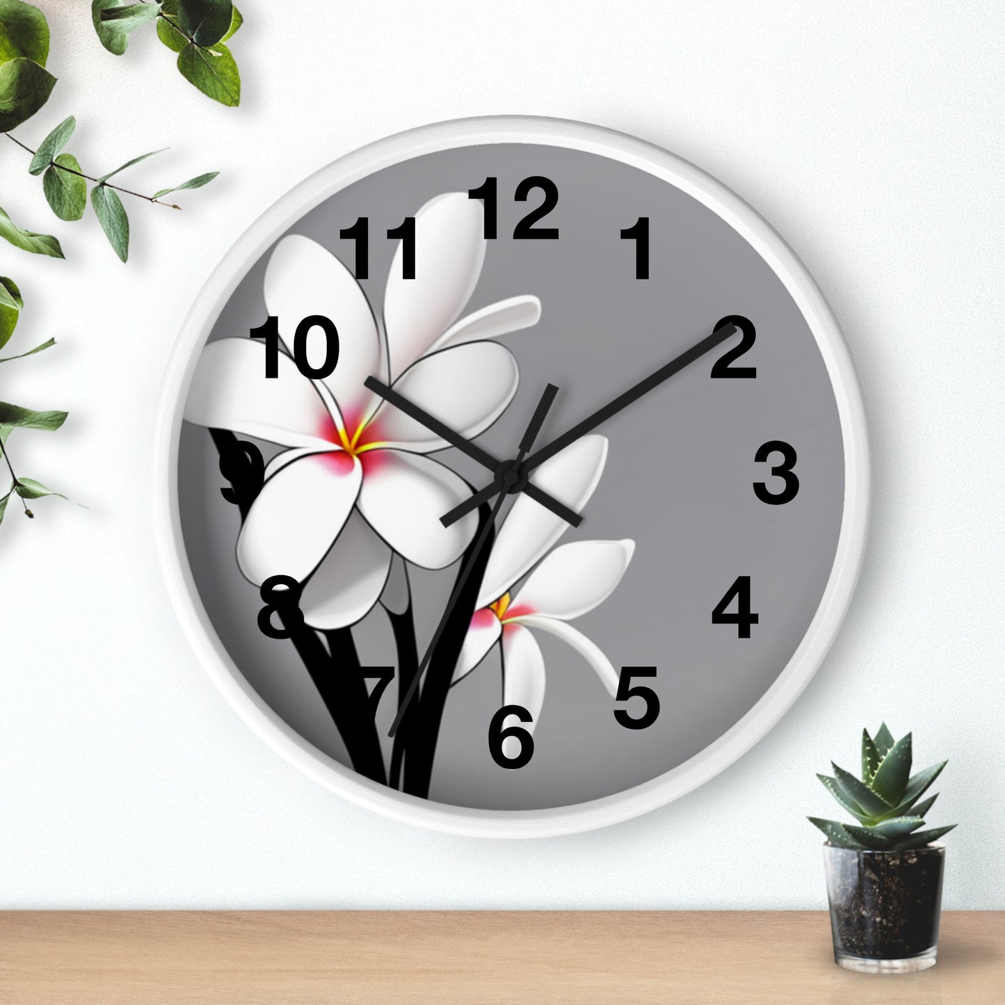 Plumeria Wall Clock